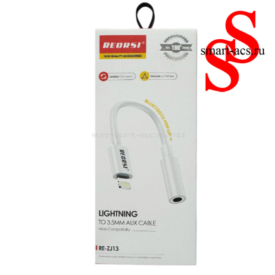 Переходник Lightning на 3.5 мм AUX RECRSI® I RE-ZJ13